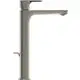 Ideal Standard Wasserhahn in silberner Farbe mit einem langen Auslauf und seitlichem Hebel zur Wasserregulierung, geeignet für moderne Badezimmer.
